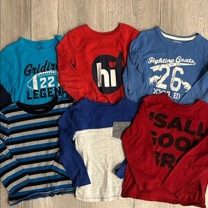 Toddler Boy’s Bundle of (6) Long Sleeve Shirts Sz 4T